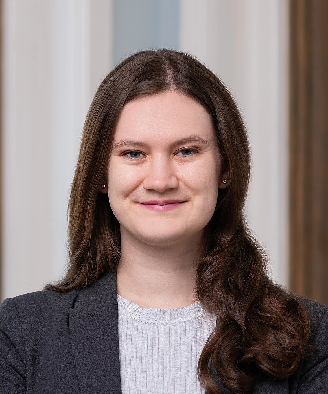 woman with brown hair smiling