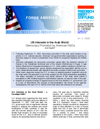 US interests in the Arab world