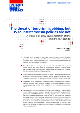 The threat of terrorism is ebbing, but US counterterrorism policies are not