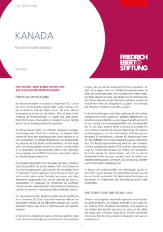 Kanada : Gewerkschaftsmonitor